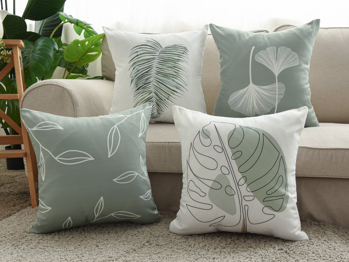 XPOSE® Set povlaků na polštář GARDENA 43x43 cm - 4ks, Bavlna + Prodloužená možnost vrácení zboží do 50 dnů