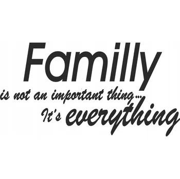 Obraz Inspirativní citát nápis na zeď do obýváku Motto Heslo o Rodině 50x100