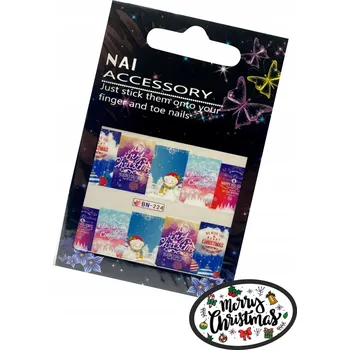samolepka Samolepky na nehty Vánoční Zimní