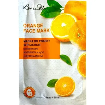 Pleťová maska Pleťová maska v plátýnku s přírodními extrakty Pomeranč 25ml