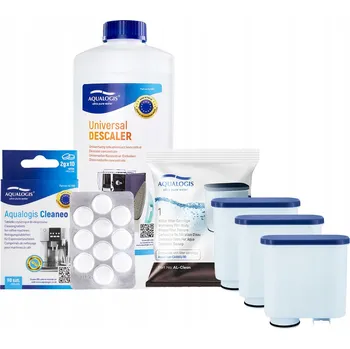 Příprava kávy Sada pro kávovary Philips Saeco, Filtr AL-Clean 3 ks, Odvápňovač, Cleaneo