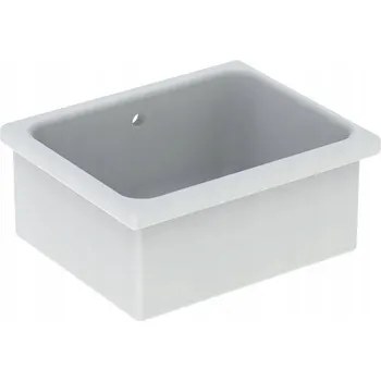 Umyvadlo na desku obdélníkové Geberit Publica Ruscello 50 cm bílé