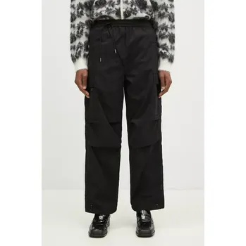 Bavlněné kalhoty Maharishi Asym Cargo Track Pants 5307.BLACK černá 99X, vel. M