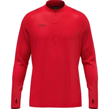 Pánská mikina JAKO Mikina kr. zip Light Flow červená