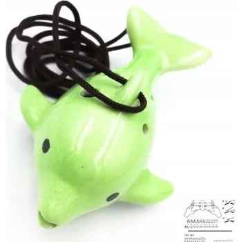 IP kamera Mini keramická OKARÍNA zelená DELFÍN 6 otvorů flétna hmaty NÁVOD