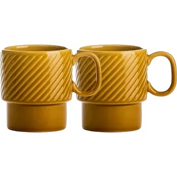 Sada hrnků Sagaform Coffee & More 250 ml 2-pack žlutá barva 5018524 18X