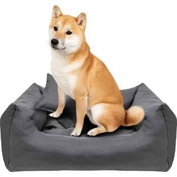 Pelíšek pro psa Pelíšek pro psa a kočku šedé velké s polštářem, pohodlné potah 65 x 55 cm