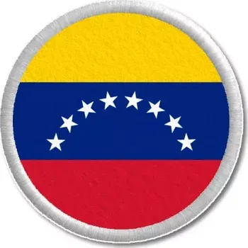 Vlajka Pelisport Venezuelská vlajka tištěná nášivka ø 4,5 cm