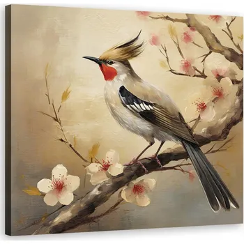 Obraz Obraz na plátně, Ptáci Zvířata Květiny Příroda 40x40
