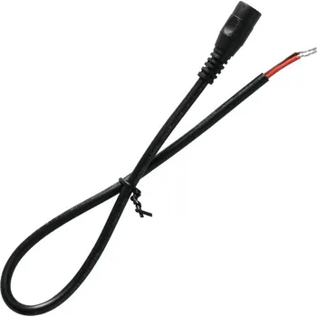 LED páska MCLED Power konektor – zásuvka, volný konec (AWG 18/0,82 mm2), černý, max. 8 A, délka 340 mm