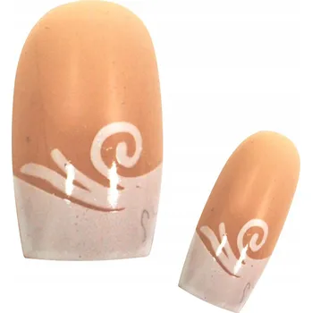 TIPSY UMĚLÉ NEHTY MANIKÚRA NUDE FRENCH 20ks + LEPIDLO DÁREK