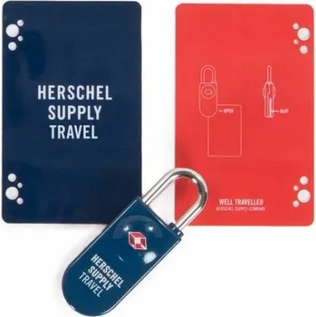 Visací zámek Herschel zámek na karty TSA Card Lock navy/red