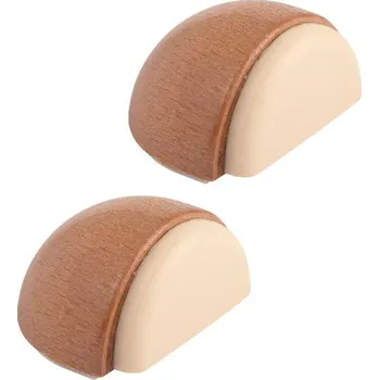 Walteco Dveřní zarážka 49x38x23mm, dřevo, samolepící+k přišroubování, dub, 2 ks