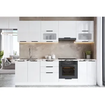 Kuchyňská linka Kuchyně OASIS 260 bílá/bílá lesk