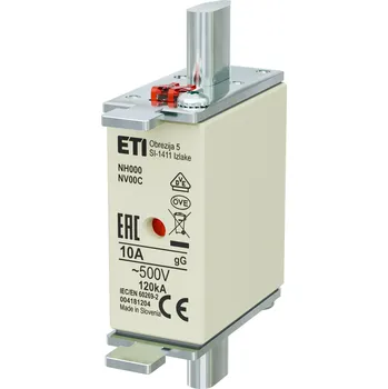 Nožová pojistka NP 00C 10A gG