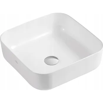 Umyvadlo Umyvadlo na desku čtvercové Invena MALAGA 39 cm bílé