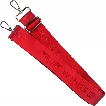 Kabelka WINGS POPRUH k Kabelce, Nastavitelný ŠIROKÝ dlouhý POPRUH přes rameno červený