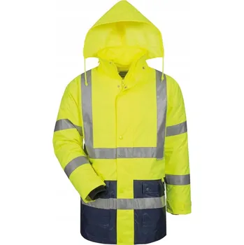 Pracovní oblečení Výstražná parka bunda velikost XL žluto-modrá