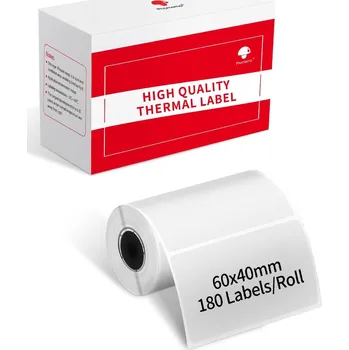 Samolepící etiketa Phomemo – Náhradní transparentní samolepicí štítky do tiskárny Phomemo M220 – 60 x 40 mm, 180 štítků/role