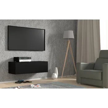 Televizní stolek ARTBm Závěsný TV stolek BINGO 100 cm | černý mat