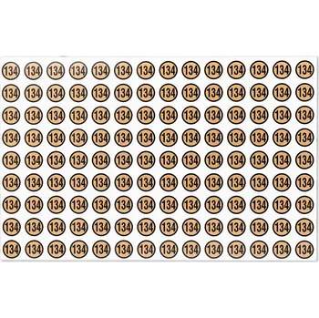 samolepka Samolepky se zlatou velikostí 134, 125 Ks/1 arch