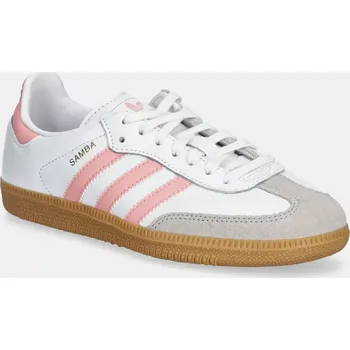 Pánské tenisky Kožené tenisky adidas Originals SAMBA OG růžová barva, JP5480 03X, EUR 37 1/3