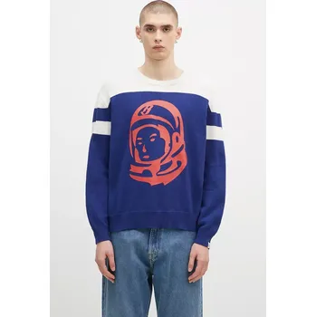 Pánský svetr Svetr s příměsí kašmíru Billionaire Boys Club Astro Knitted Crewneck B24325 námořnická modř 59X, vel. XL