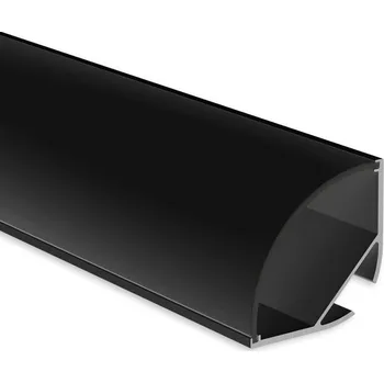 LED páska MCLED Rohový hliníkový profil RL2, 30x30mm, včetně černého difuzoru, 200cm