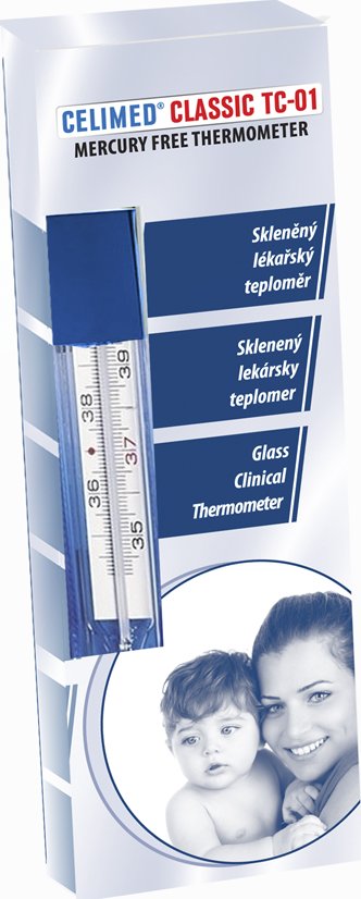 Teploměr lékařský skleněný CELIMED TC-01 Classic