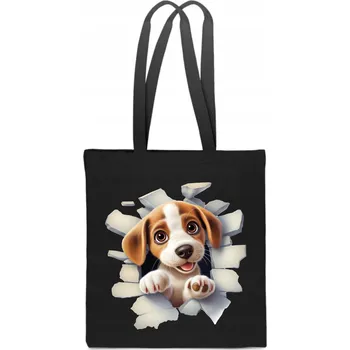 Nákupní taška PoStar černá bavlna