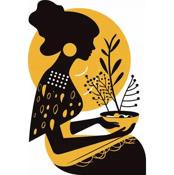 Plakát Plakát Žena a příroda bez rámu 29,7 x 42 cm