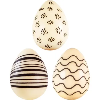 Čokoláda Hospodyňkám.cz 3D Čokoládové kraslice černo-bílé 8ks