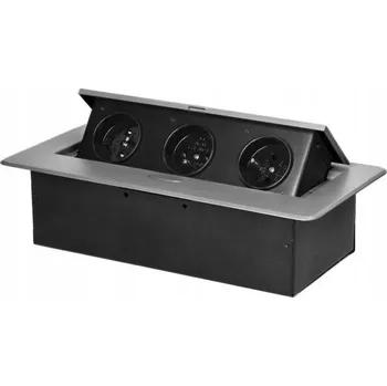 Elektrická zásuvka Elektrická Zásuvka do desky stolu Orno stříbrná