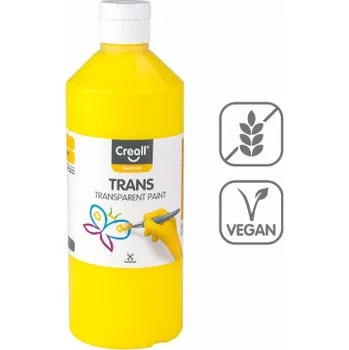 Speciální výtvarná barva Transparentní barva Creall Trans - 500 ml / žlutá