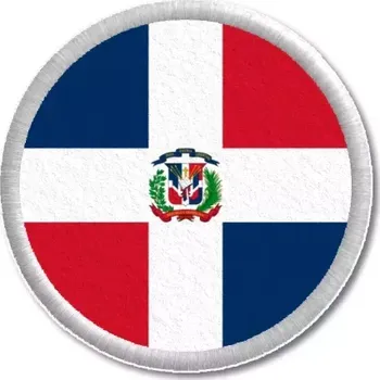 Vlajka Pelisport tištěná nášivka Dominikánská republika ø 4,5 cm
