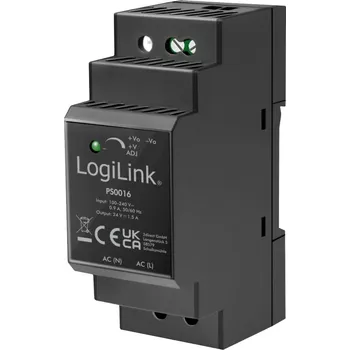 spínaný zdroj LogiLink PS0016 síťový zdroj na DIN lištu 24 V 1.5 A 36 W Obsah 1 ks