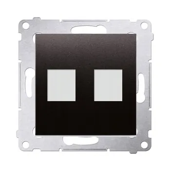 Elektrická zásuvka Zásuvka do zdi Kontakt-simon 2 ks černá, bez uzemnění