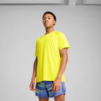 Pánské oblečení PUMA - M RUN VELOCITY TEE PÁNSKÉ FUNKČNÍ TRIKO NEON ŽLUTÉ 526600-39XXL