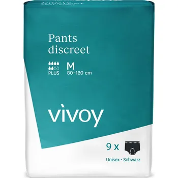 PLENKOVÉ KALHOTKY PRO DOSPĚLÉ VIVOY UNISEX velikost M 80-120cm 9ks ABSORPČNÍ