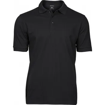 Luxusní pánské strečové piqué polo na tělo Tee Jays 215 g/m Barva: Černá, Velikost: 4XL TJ1405