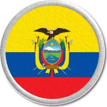 Vlajka Pelisport Ekvádorská vlajka tištěná nášivka ø 4,5 cm