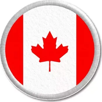 Vlajka Pelisport Kanadská vlajka tištěná nášivka ø 4,5 cm