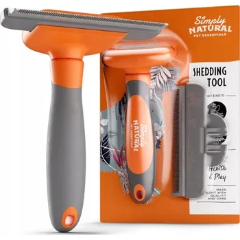 Kartáč pro zvířata Simply Natural Sada pro péči o srst – hřeben a kartáč
