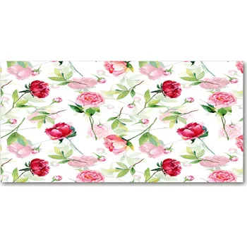 Obraz Kuchyňský panel Růžové pivoňky 140x70 cm + LEPIDLO