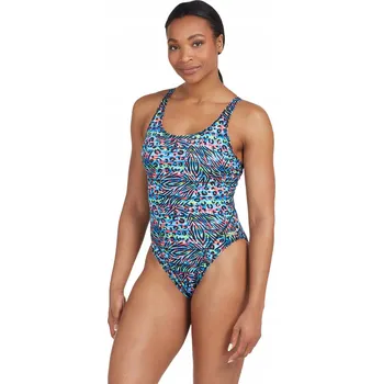 Dámské plavky Dámské jednodílné plavky Zoggs Namibia Masterback s potiskem, velikost 38 DE