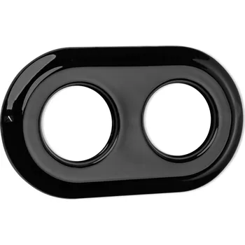 vypínač Rámeček dvojitý Alkri-Light černý