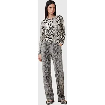 Dámské kalhoty Kožené kalhoty AllSaints SAIGE dámské, více barev, jednoduché, medium waist, W012TC vícebarevná MLC, vel. 36