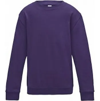 Chlapecká mikina Just Hoods Dětská mikina Awdis s dvojitým prošitím 80% bavlna Barva: Fialová, Velikost: 1-2 roky JH030K