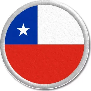 Vlajka Pelisport Chilská vlajka tištěná nášivka ø 4,5 cm