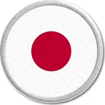 Vlajka Pelisport Japonská vlajka tištěná nášivka ø 4,5 cm